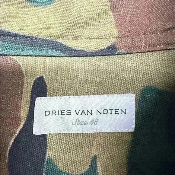 DRIES VAN NOTE Camouflage Cotton/Linen Suit - Picture 5 of 13